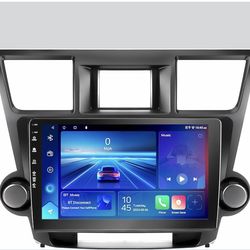 2+64G Android 13 Double Din Car Stereo for Toyota Highlander 2009-2014 with 10.1 Inch Touchscreen Radio Built-in Wireless Carplay/Android Auto/GPS/Blu
