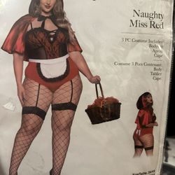 Sexy Red Riding Hood Halloween Costume Size 3X/4X
