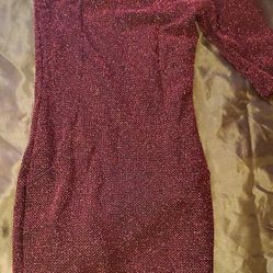 Maroon/Burgundy Dress, Women's, MEDIUM 