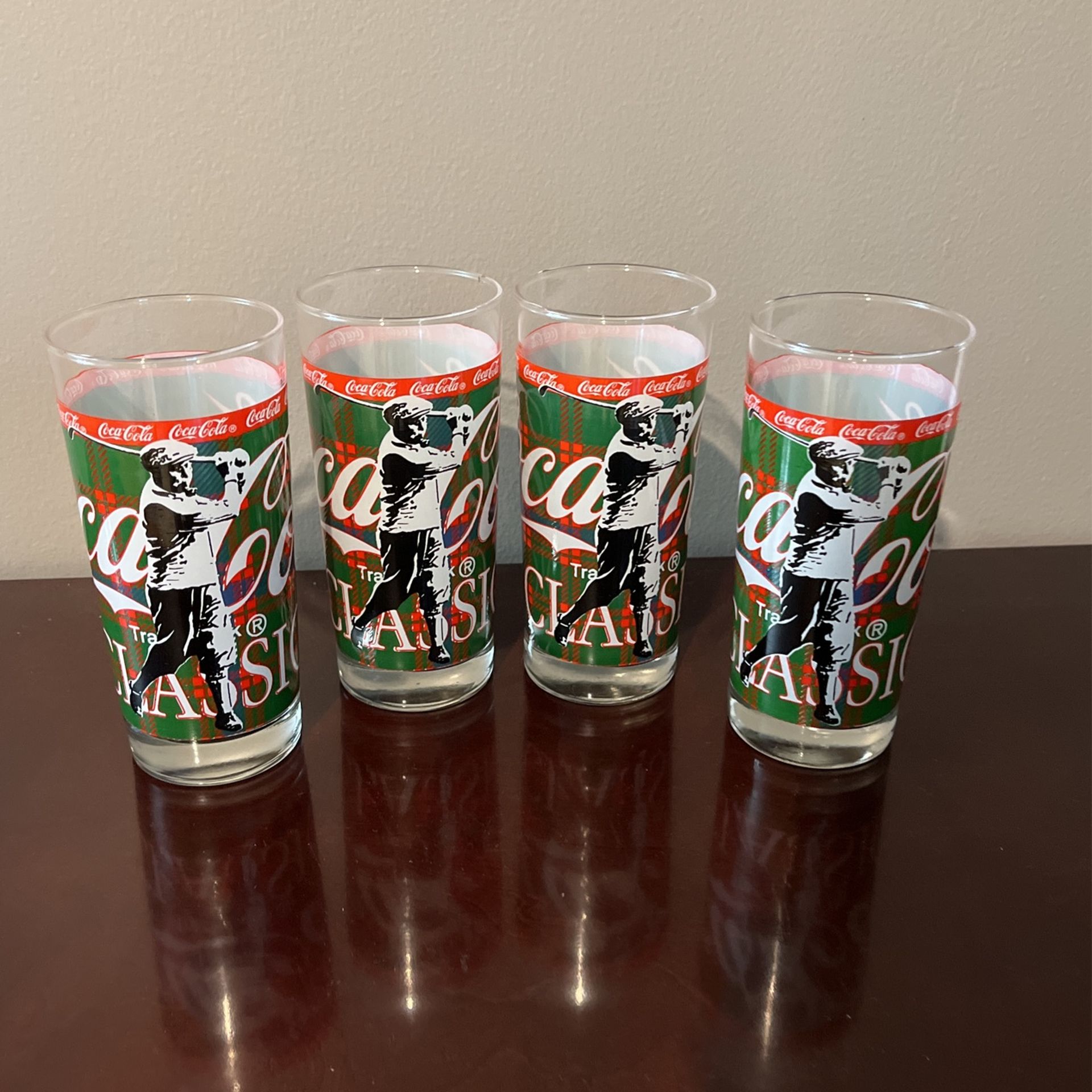Vintage Coca Cola Golf 6.25 inch Drinking Glasses