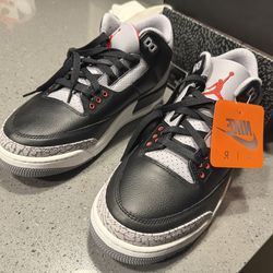 Jordan 3 black cement sz 9.5