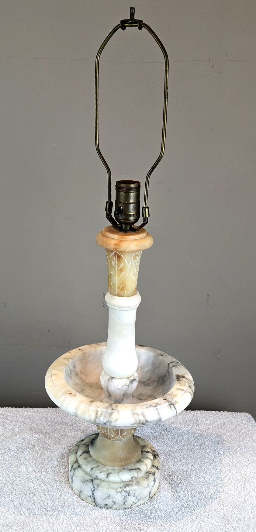 1920's Vintage Antique Marble Table Lamp