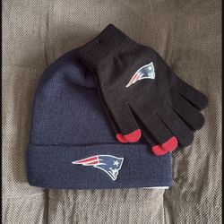 NFL Patriots Beanie/Glove Set 
