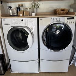 Kenmore Elite Washer & Dryer W/pedestals 
