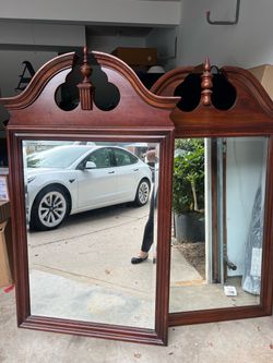 2 Vintage Chippendale Style Wall Mirrors.