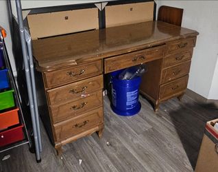 vintage wooden desk