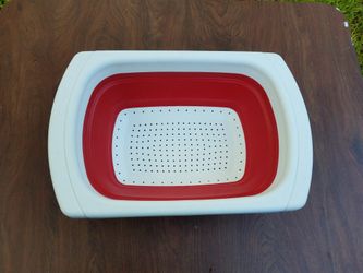 6 qt Collapsible over-sink colander