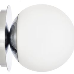 Wall Sconces, 1 Light Modern Globe Sconce, Wall Light for Bedroom Bathroom Living Room & Hallway Vanity Lighting, Ceiling Light Fixture (1-Light, Chro