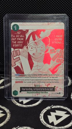 • Monkey.D.Luffy • OP13-040 Alt Art Holo Carrying On His Will One Piece TCG NM
