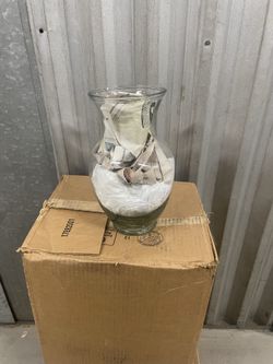 VASES-clear glass 8 total