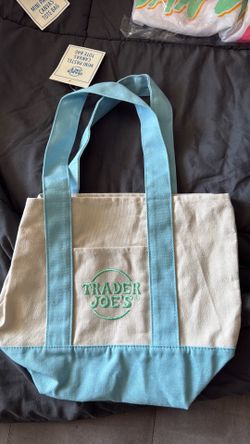 Trader Joe’s Limited Edition Easter Canvas Tote:  blue