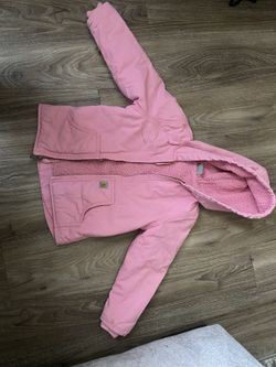 4T Carhartt Pink Sherpa Lined Jacket 