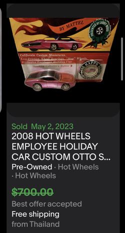 2008 Hot wheels Employee Holiday Car Custom Otto for Sale in