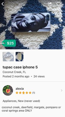 TUPAC SHAKUR CASE IPHONE 5 SMILING