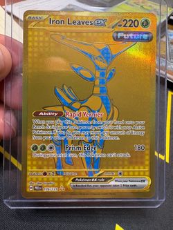 Pokemon card Iron Leaves ex Gold Hyper Rare 176/131 — Prismatic Evolutions