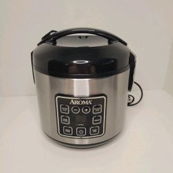 Aroma 8-Cup Digital Rice Cooker & Food Steamer– Stainless Steel​