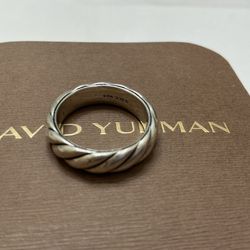 David Yurman SCULPTED CABLE BAND RINGSterling Silver, 6mm