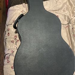 Black Guitar Case, Golden Yellow Interior 