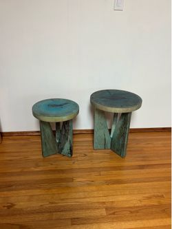 Uttermost Nadette Blue Nesting Table Set
