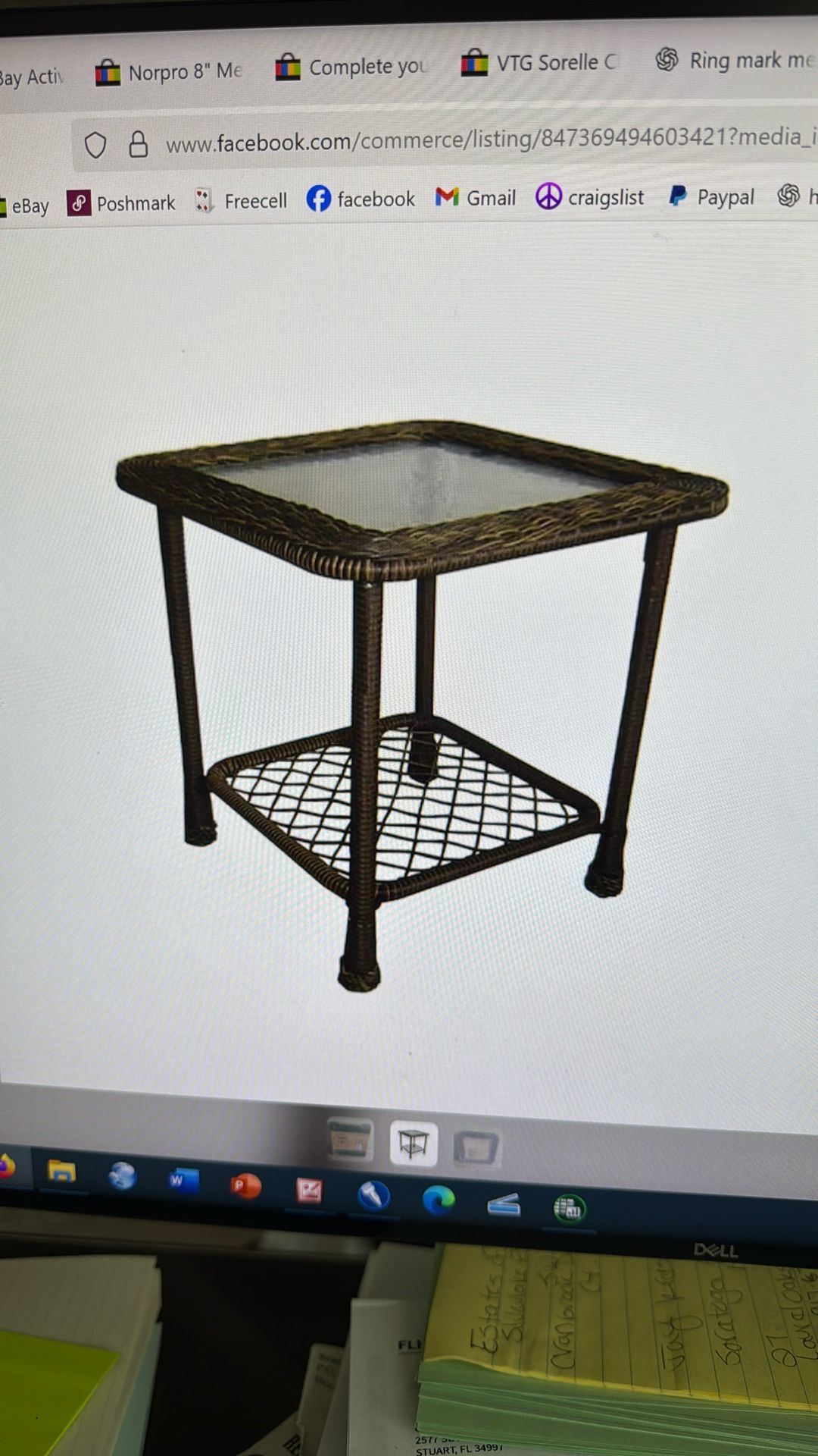 Garden Treasures Severson Square Outdoor End Table