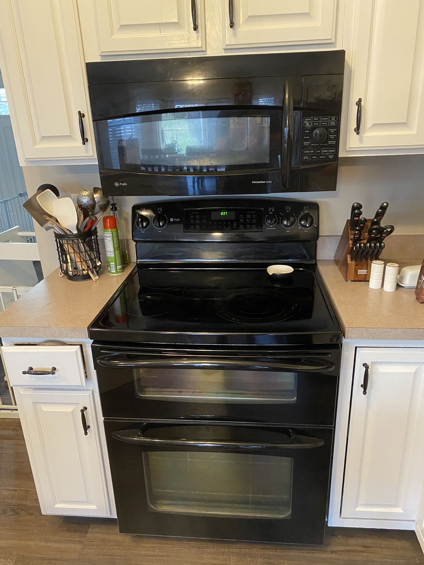 GE Electric Range w Double Oven, GE microwave/exhaust & Dishwasher  
