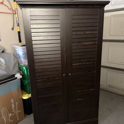 Dark Wood Storage Cabinet / Armoire