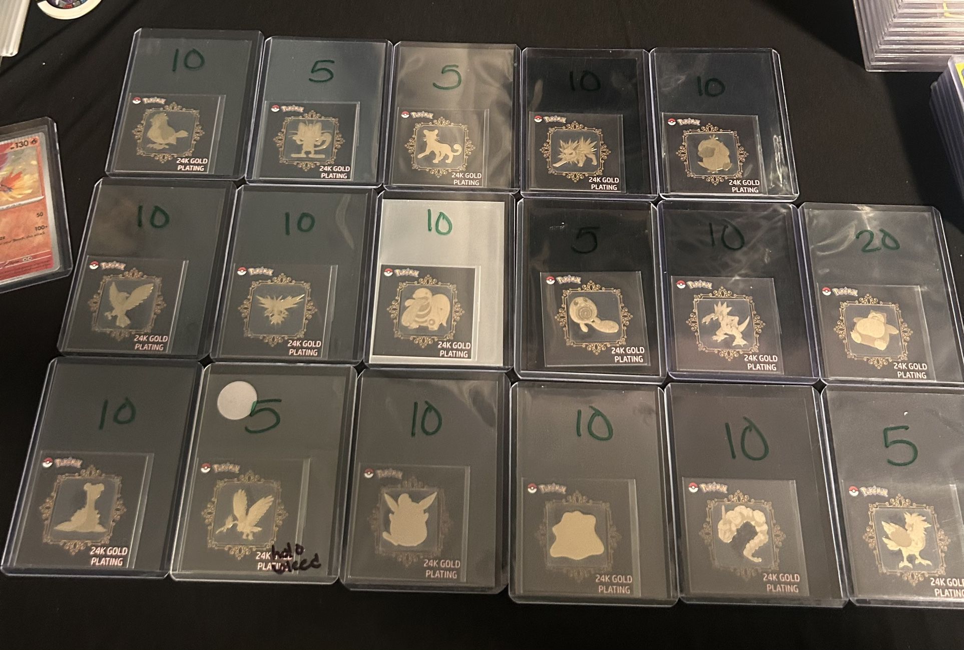 Pokemon 24k Raw Stickers Lot
