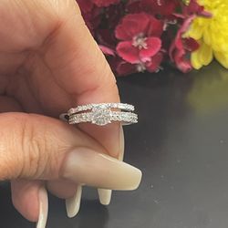Size 7 sterling silver 925 stack wedding style ring 