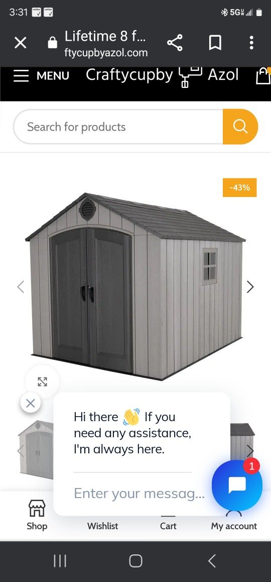 6x7 Plastic Shed Lifetime Made By Rubbermaid
