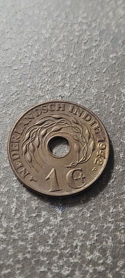 1942 Netherlands East Indies 1 Cent Coin