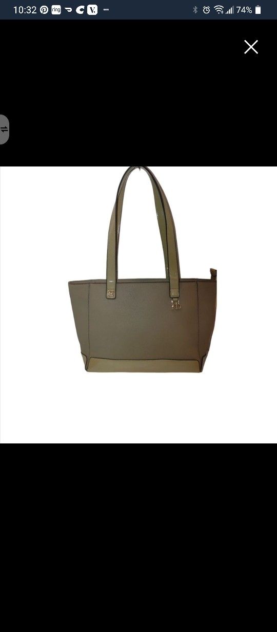 Roccobarocco Saffiano Leather Tote Bag