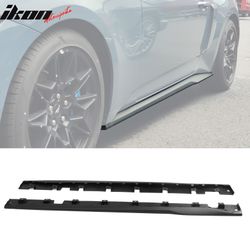 Fits 2015-2023 Ford Mustang Side Skirts Dark Horse Style Rocker Panel Extension Kit