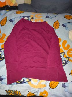 Burgundy maternity Long Sleeve Sweatshirt