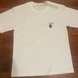 *Send Best Offers* Off-White, White and Black Caravaggio arrow short sleeves 
