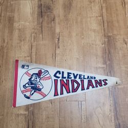 Vtg 1970s Cleveland Indians Pennant MLB
