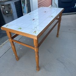 Tile Sturdy Wood Table