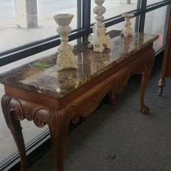 Marble Top Entryway Table 