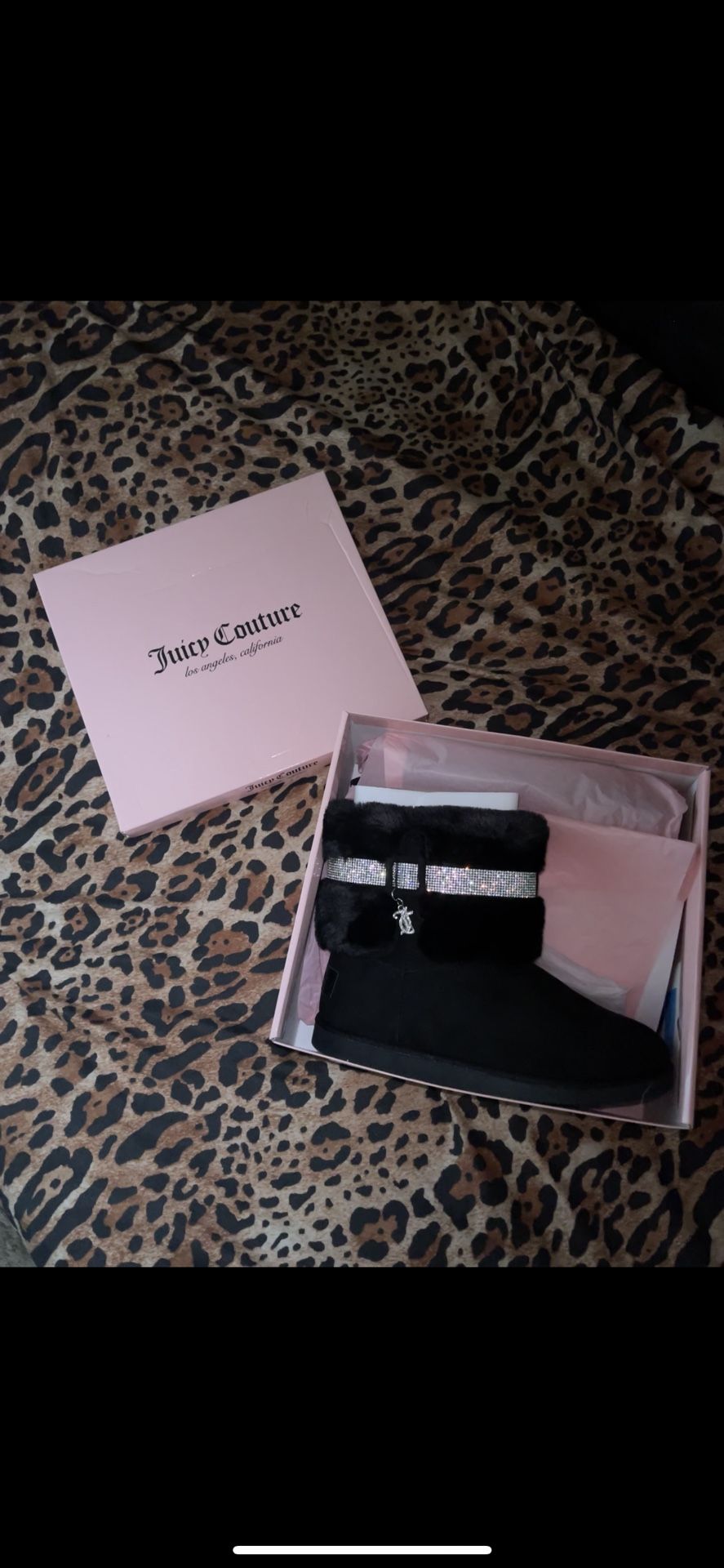 Juicy Couture Bedazzled Rhinestone Boots