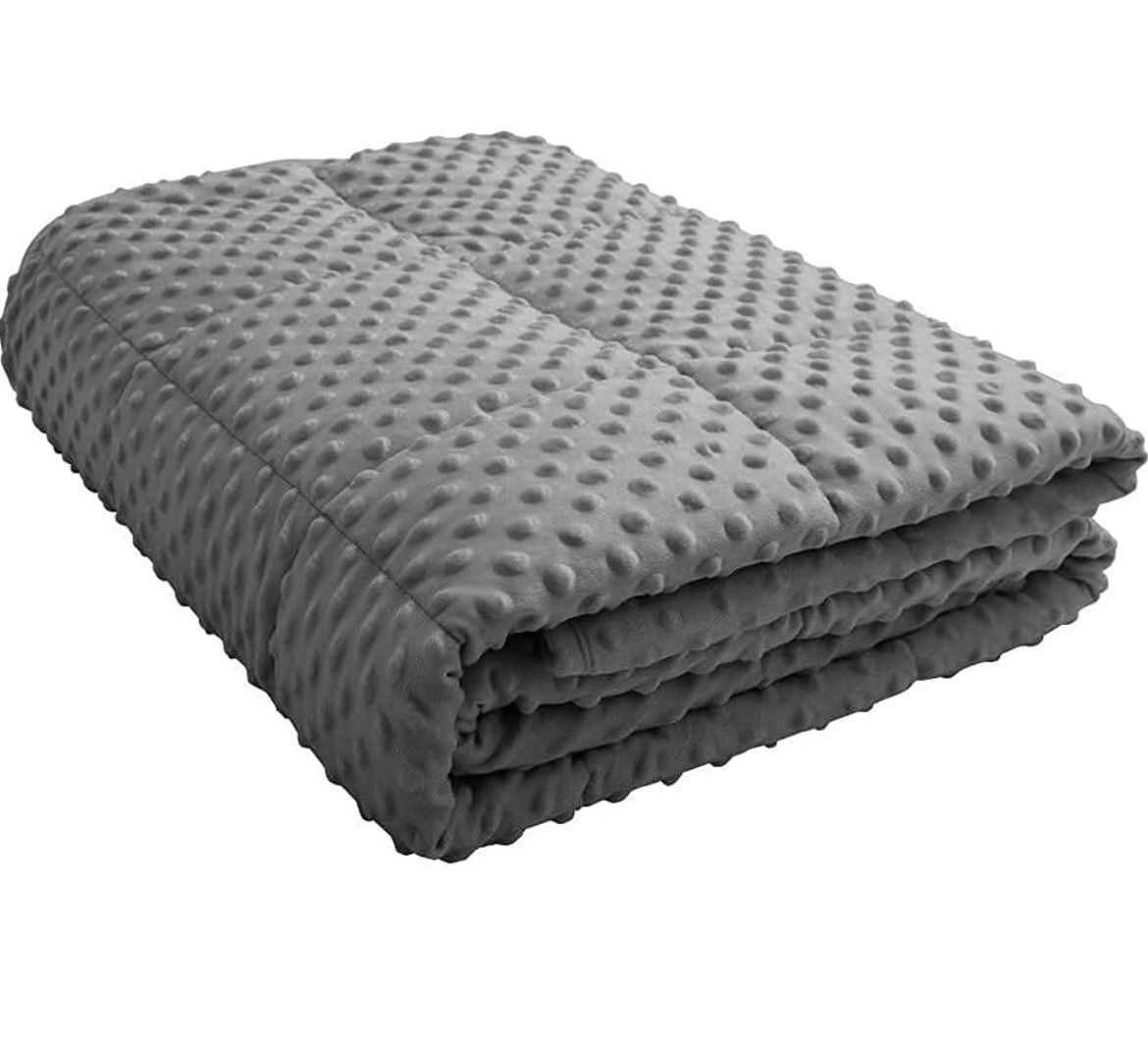 ALANSMA Reversible Weighted Blanket for All Season, 5 lb, Grey