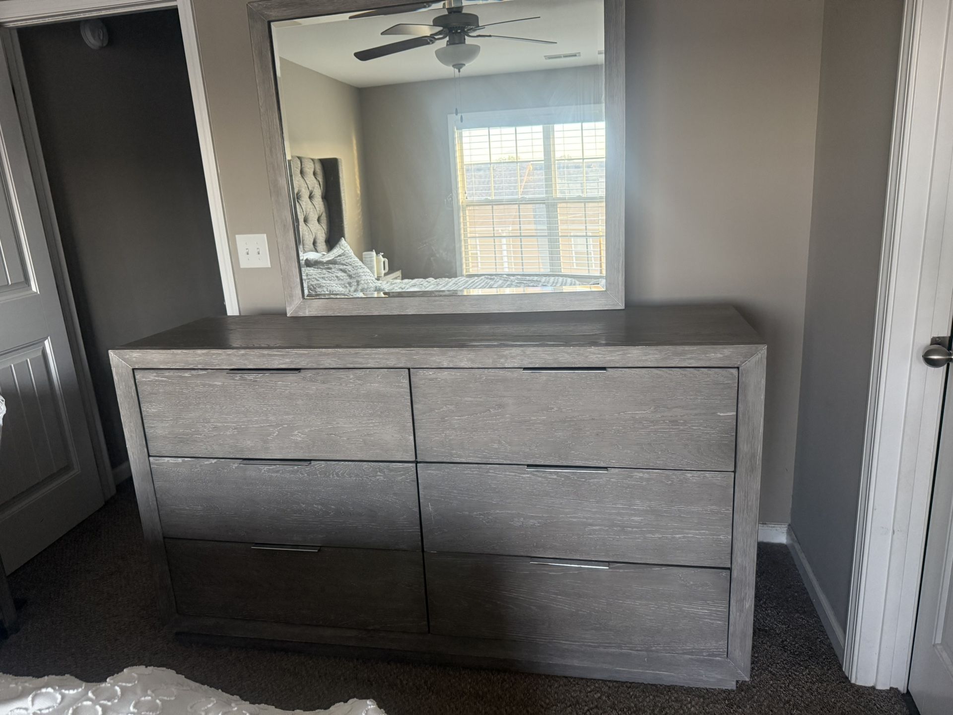 Gray Dresser And Night Stands