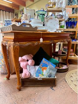 Wood console table