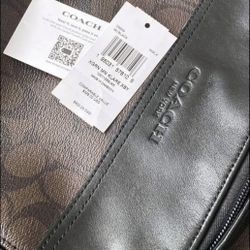 coach leather backpack