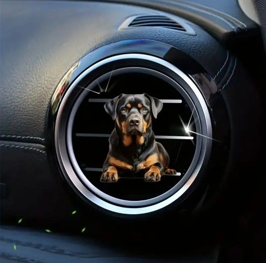 Cool 3D Print Rottweiler Car Air Freshner Car Vent Clip