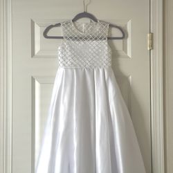 satin flower girl dress size 6-7