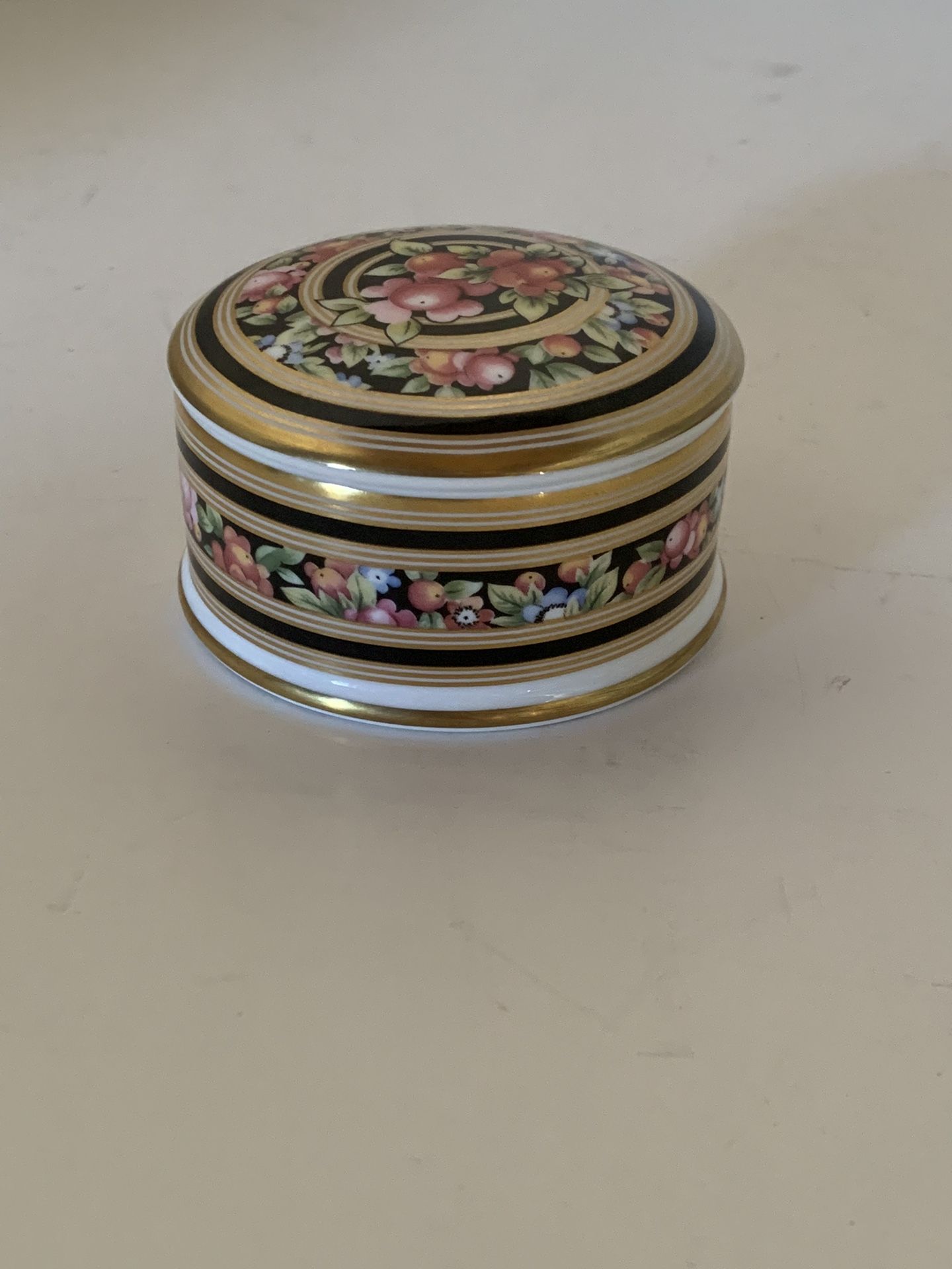 Wedgwood Clio Bone China Round Trinket box and gift box