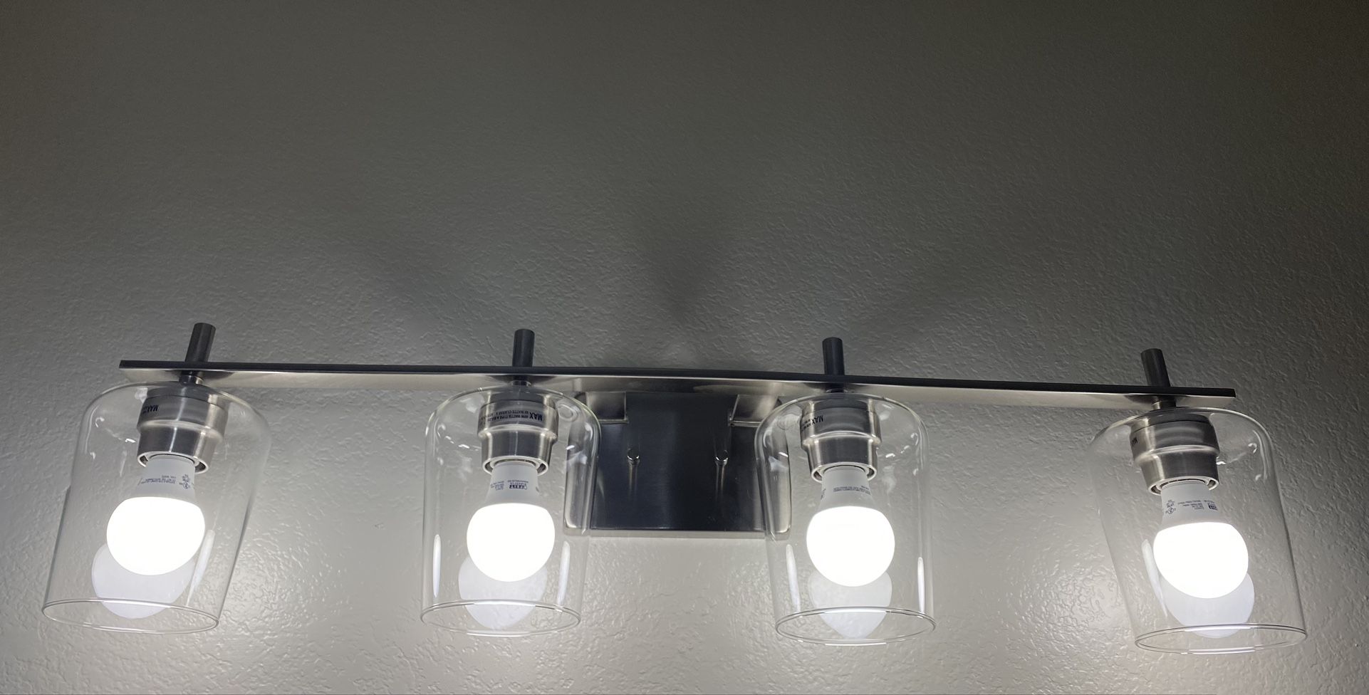 Light Brushed Nickel Vanity Light with Clear Glass Shades New Traditional for Bath and Vanity,All Products : American Fashion Style Bags On Sale