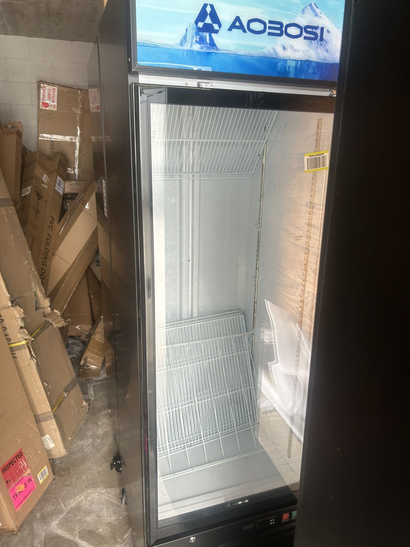 AAOBOSI Commercial Merchandiser Refrigerator,17.09Cu.Ft Glass Door Display Refrigerator,Upright Beverage Cooler Fridge with Soft LED Light, Customizab