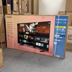 75” SAMSUNG CRYSTAL DU7200 4K HDR SMART TV
