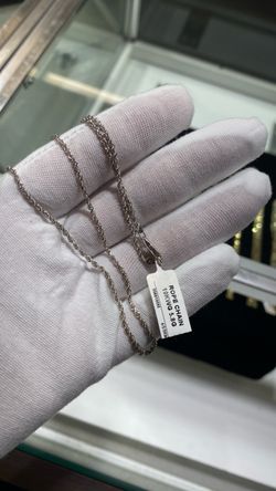 10K White Gold Rope Chain 5.8g