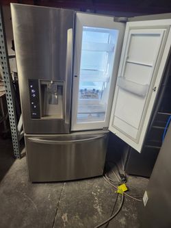 36" LG 3 French Doors Show Food i Maker&water Working Perfect Nevera Stainless Steel